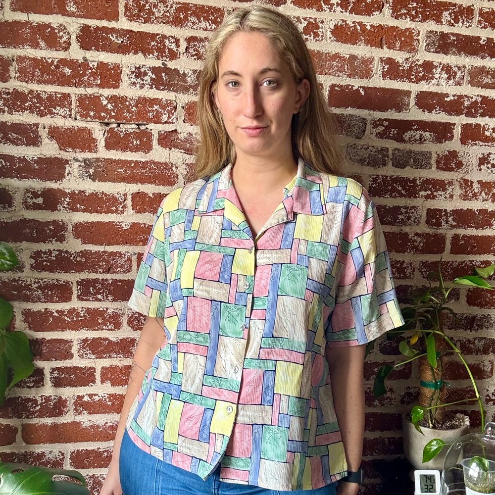 Allison Daley Multicolor Button Down Shirt